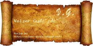 Velzer Győző névjegykártya